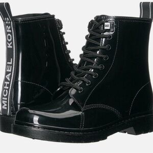 Michael Kors Glossy Black Rain Boots